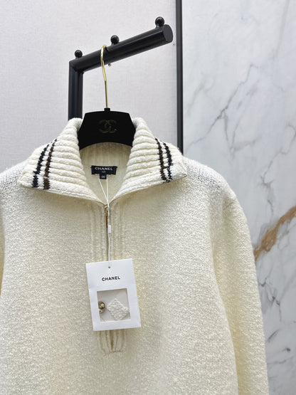 Chan 25fw zip jumper cashmere sweater