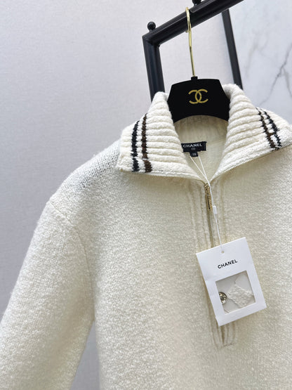 Chan 25fw zip jumper cashmere sweater