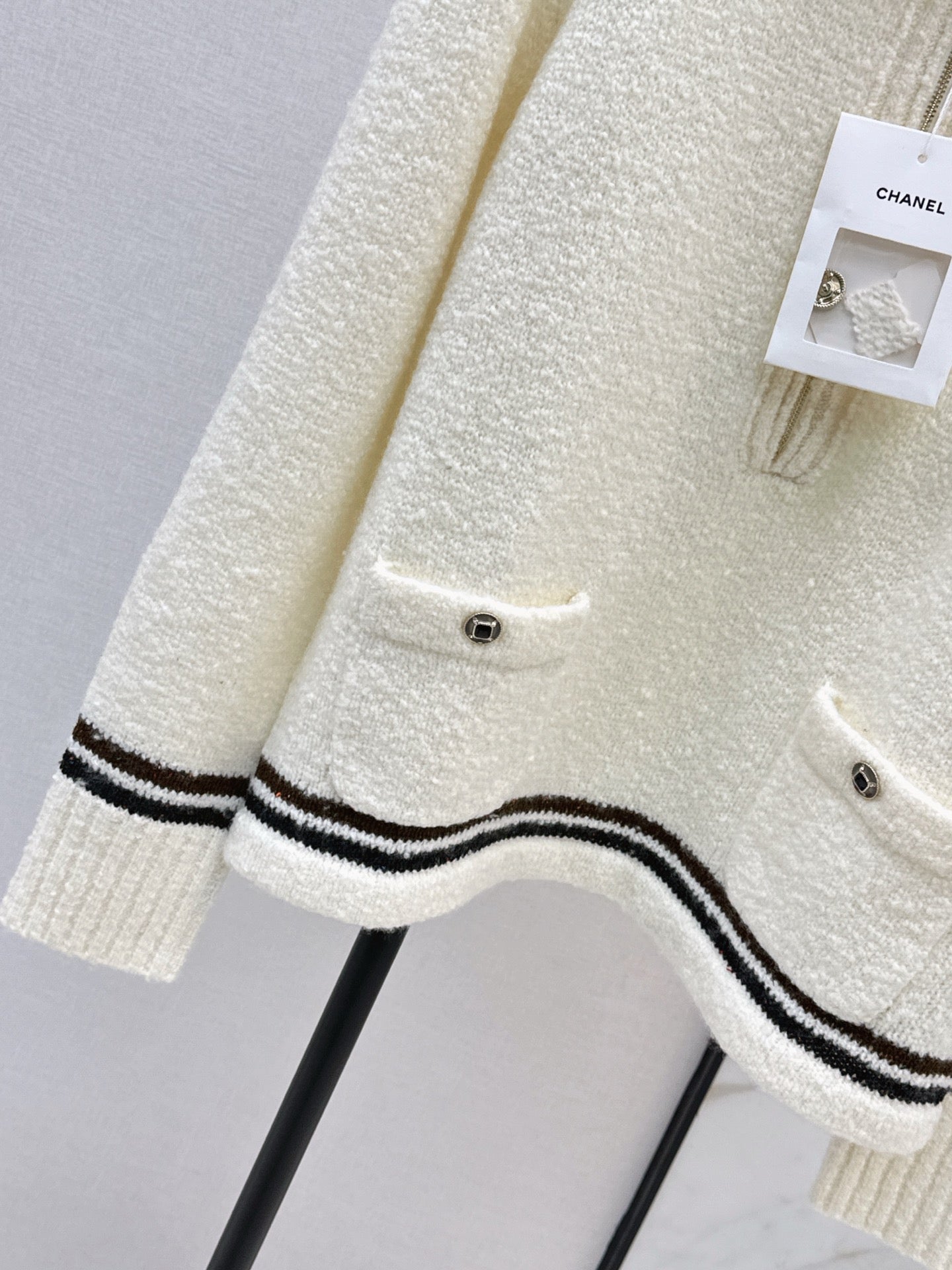 Chan 25fw zip jumper cashmere sweater