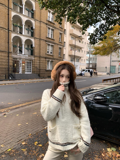 Chan 25fw zip jumper cashmere sweater