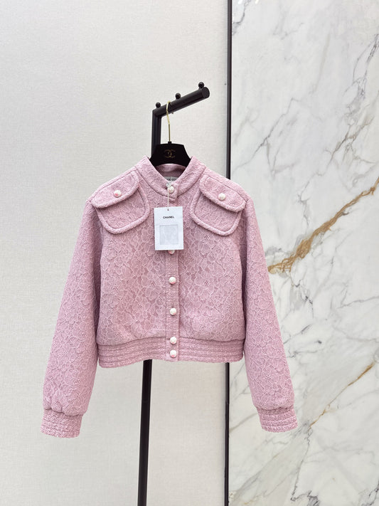 Chan 25fw lace tweed woven jacket