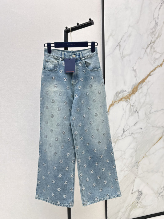 Louis 25fw embroidery jeans