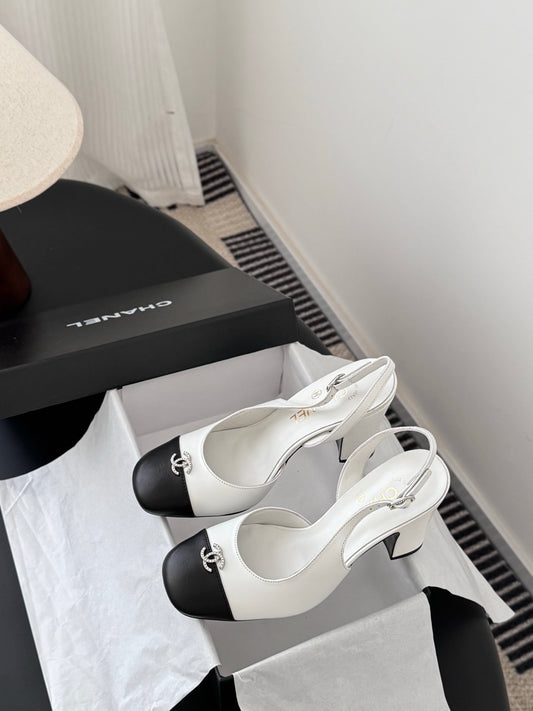 Chan 25fw slingback mary jane chunky heels