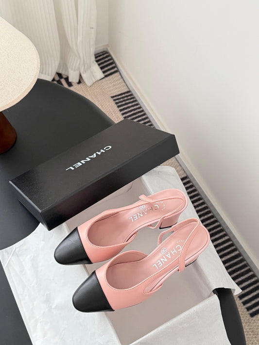 Chan 25fw slingback chunky heels