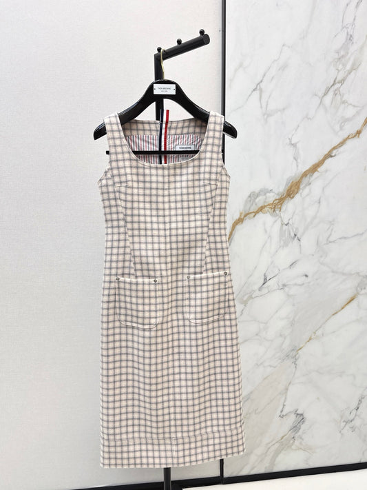 Thom 25fw tweed sleeveless dress
