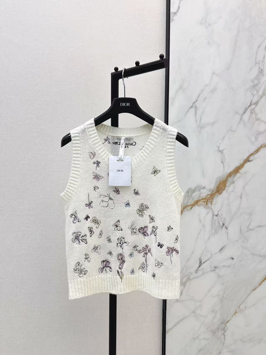 CD 26ss embroidery knit vest
