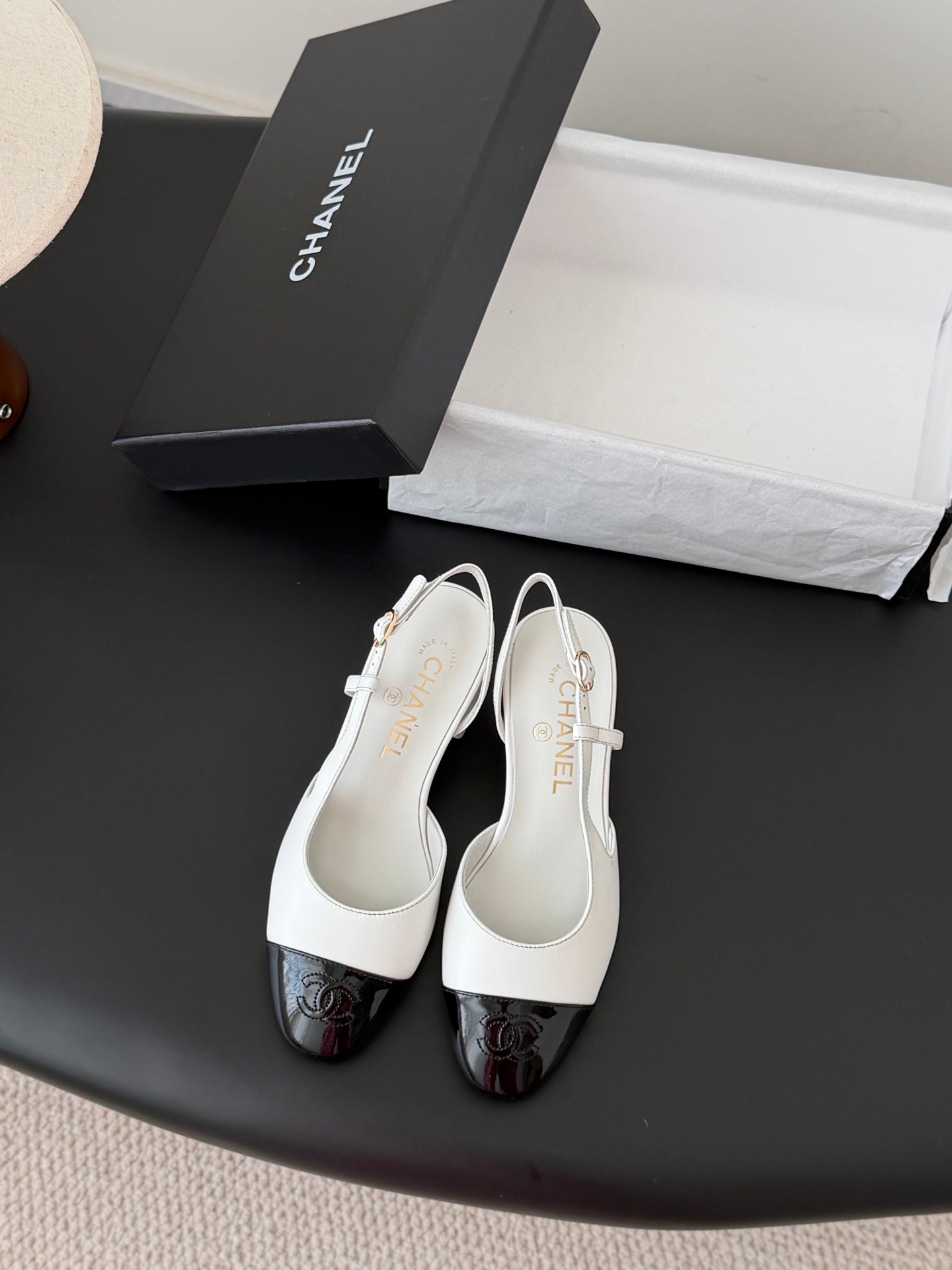 Chan 25fw slingback chunky mary jane shoes