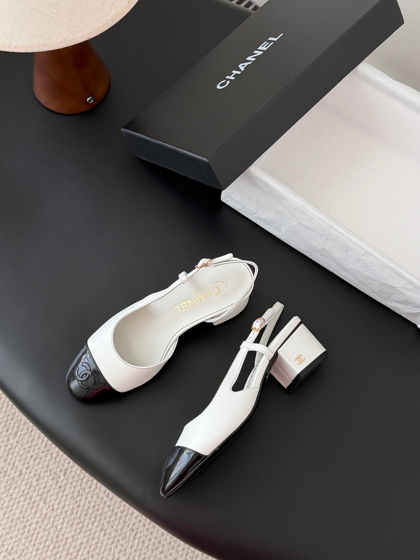 Chan 25fw slingback chunky mary jane shoes