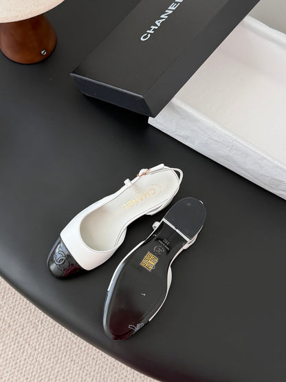 Chan 25fw slingback chunky mary jane shoes