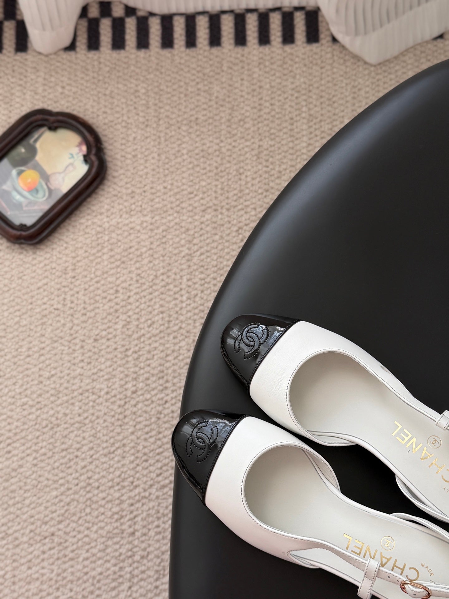 Chan 25fw slingback chunky mary jane shoes