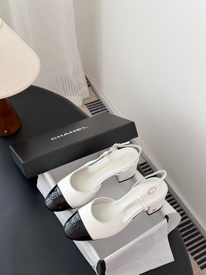 Chan 25fw slingback chunky mary jane shoes