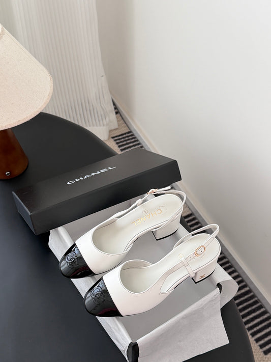 Chan 25fw slingback chunky mary jane shoes