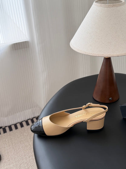 Chan 25fw slingback chunky mary jane shoes