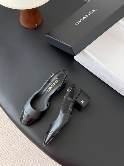 Chan 25fw slingback chunky mary jane shoes