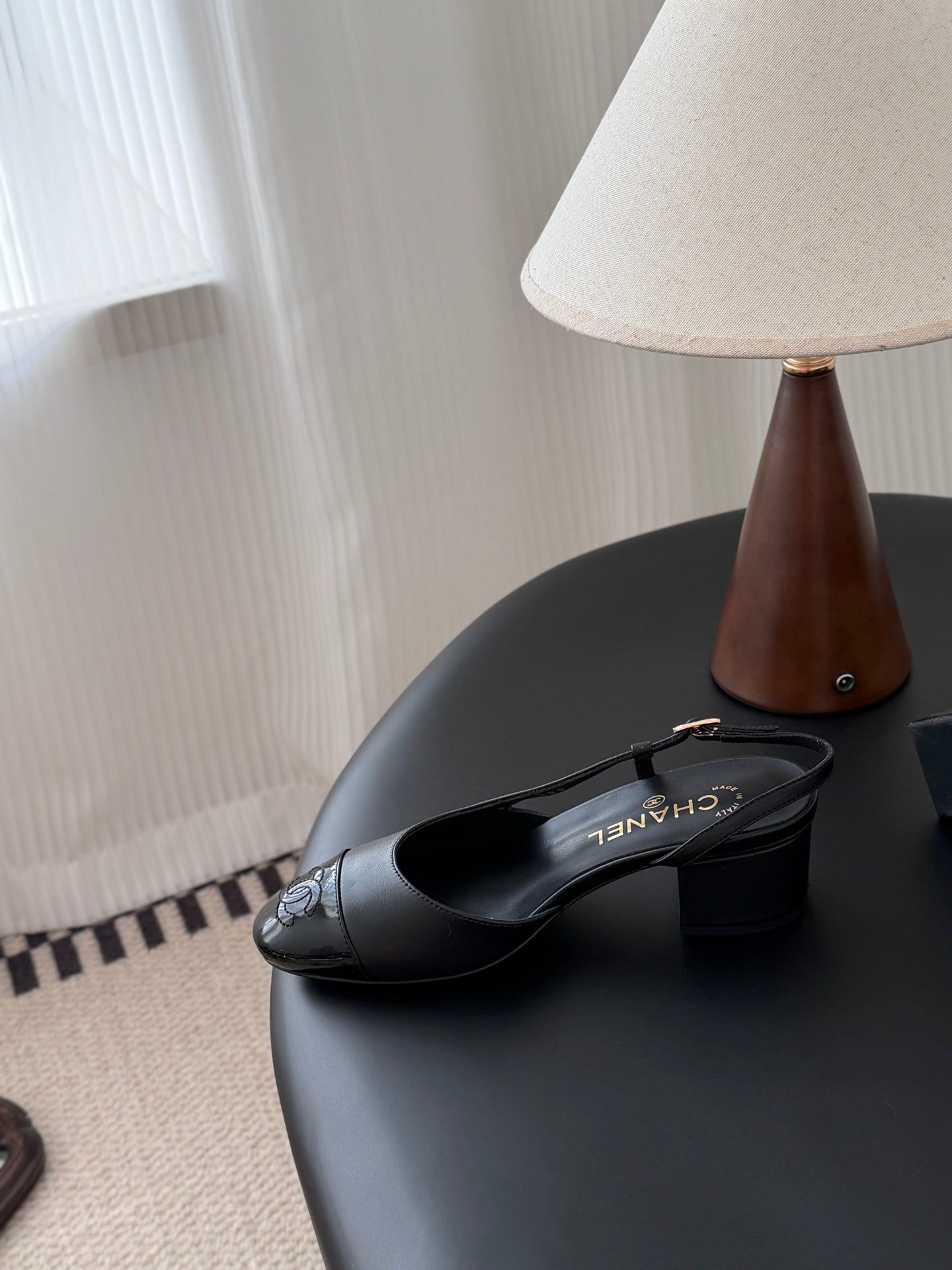 Chan 25fw slingback chunky mary jane shoes