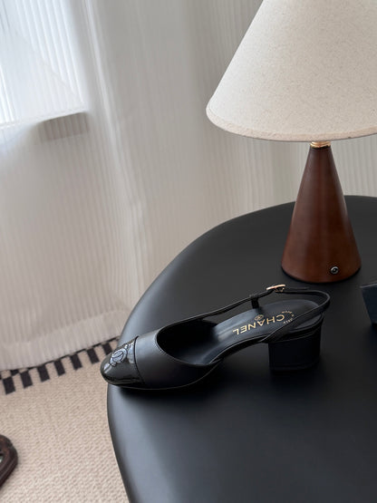 Chan 25fw slingback chunky mary jane shoes