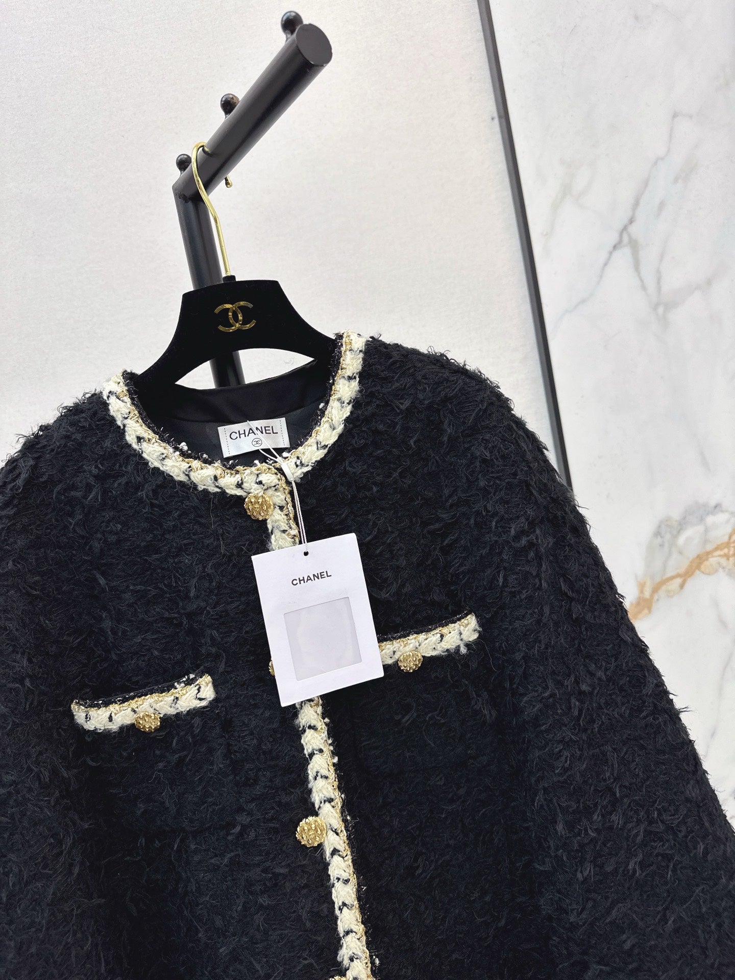 Chan 26ss tweed cape coats