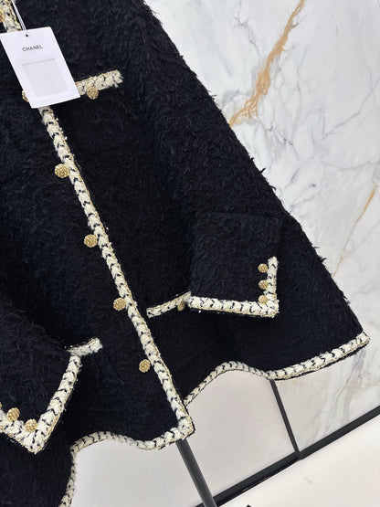 Chan 26ss tweed cape coats