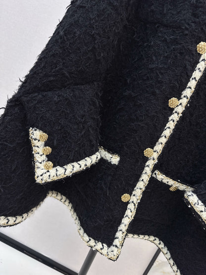 Chan 26ss tweed cape coats