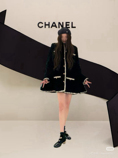 Chan 26ss tweed cape coats