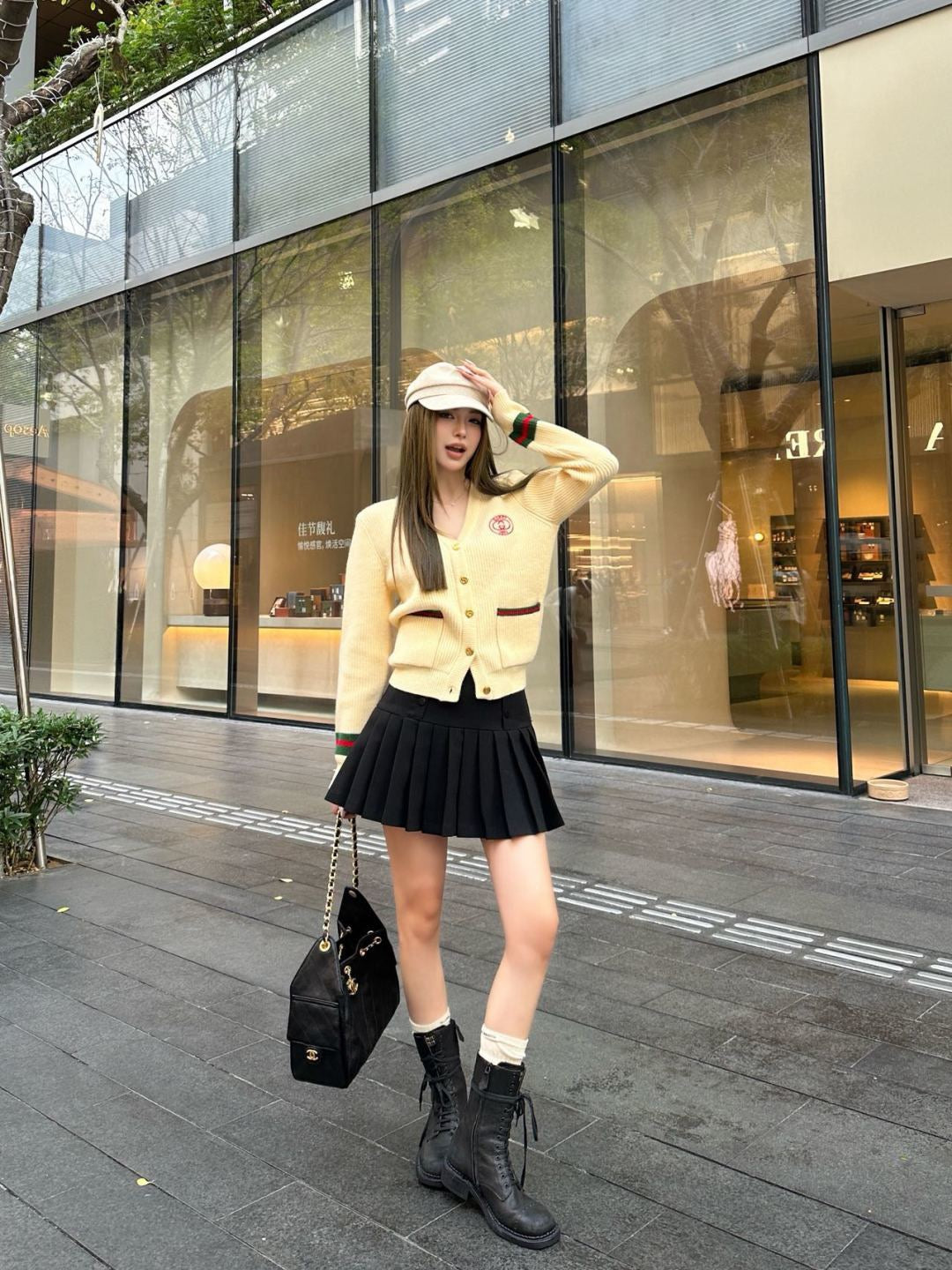 Gucc 25fw jacquard knit cardigan