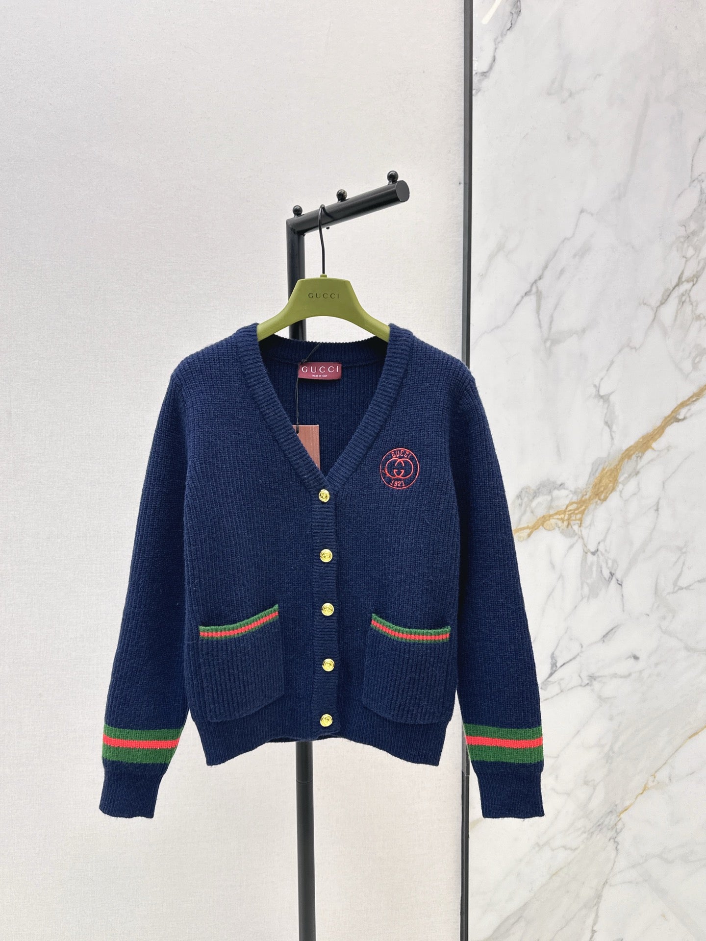 Gucc 25fw jacquard knit cardigan