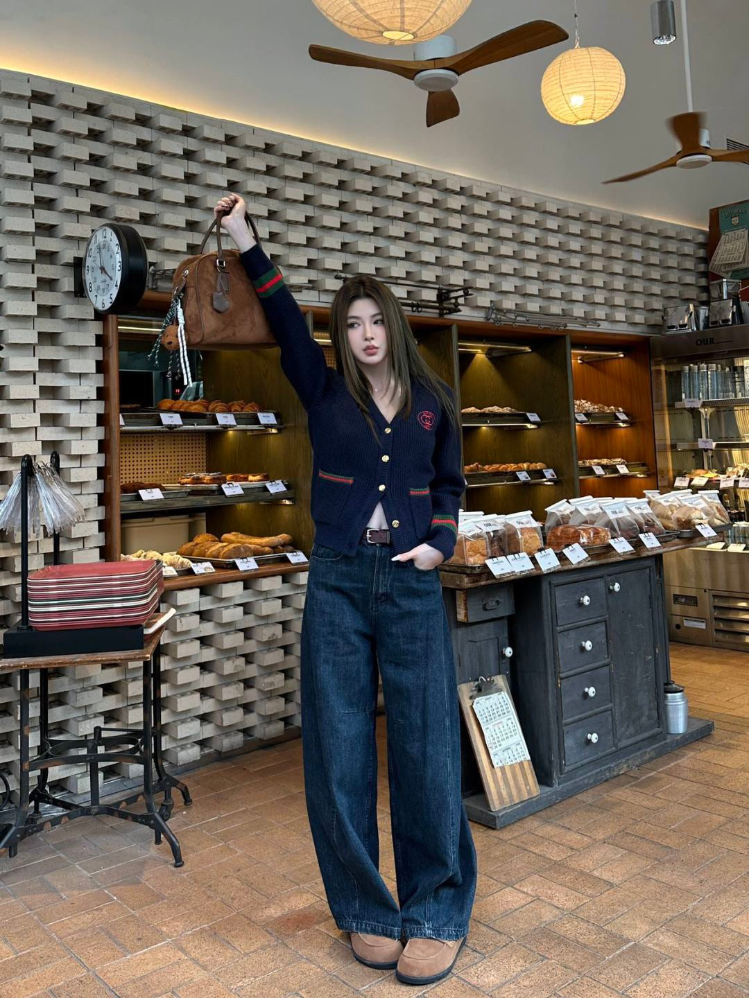 Gucc 25fw jacquard knit cardigan