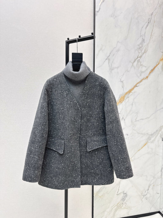 Max 26ss wool jacket with shawl