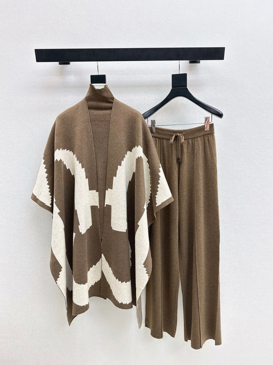 Max 26ss knit outfit sets with cape