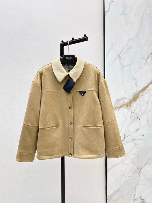Prad 26ss suede jacket