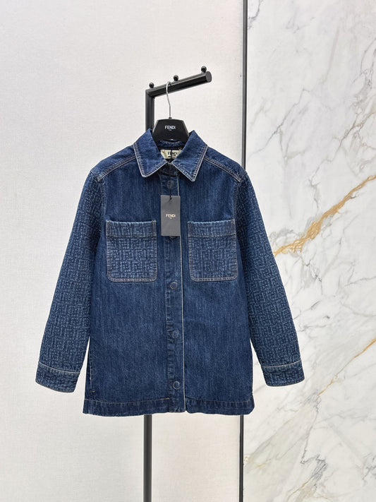 Fend 26ss contract denim shirts