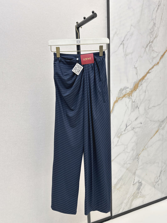 Loe 26ss folds high-waist pants suits