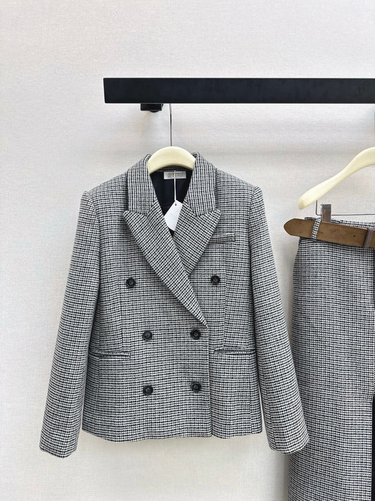 Brun 26ss houndstooth blazer