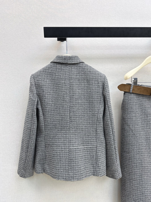 Brun 26ss houndstooth blazer