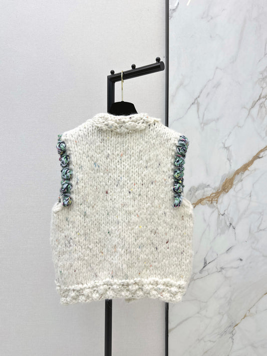 Chan 26ss vintage knit vest