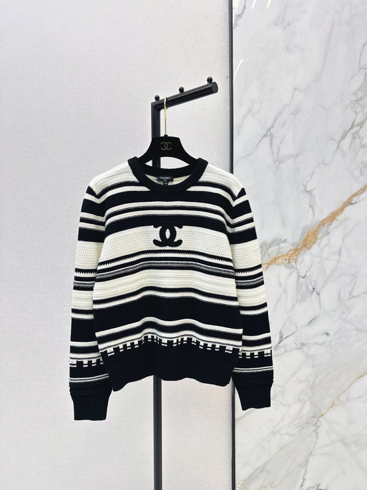Chan 26ss stripe knit sweater