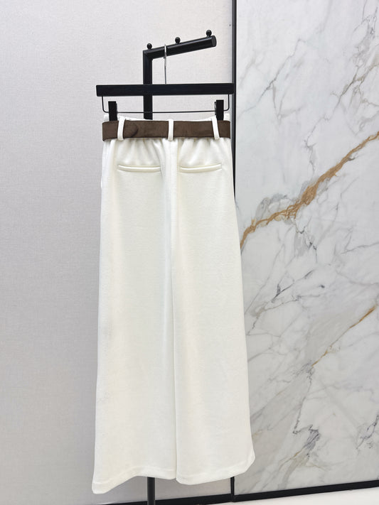 Brun 26ss straight pants with belted