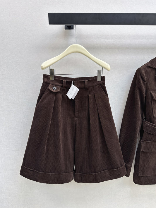 Brun 26ss corduroy short