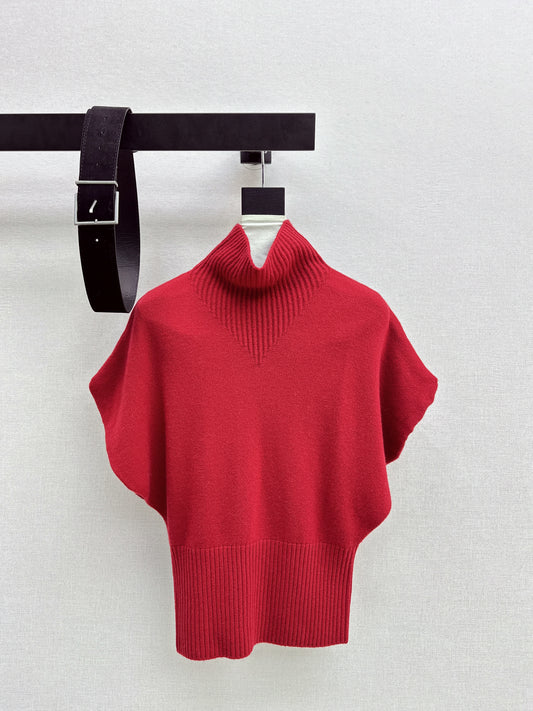 Brun 26ss sleeveless sweater with belted