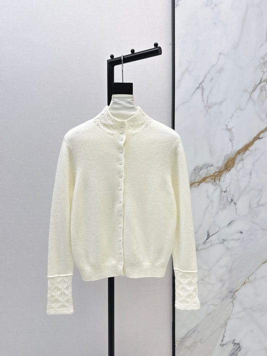 Chol 26ss high neck cardigan