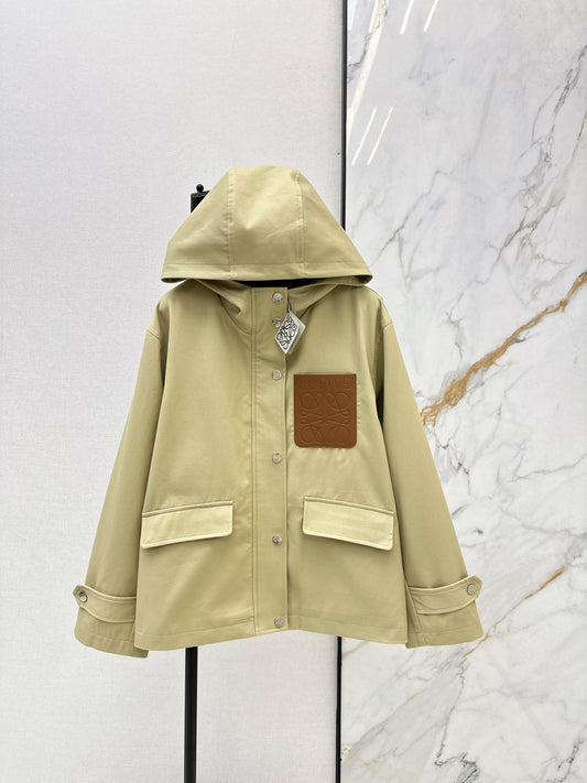 Loe 26ss hooded trench coats