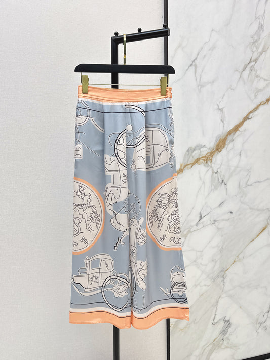 Herm 26ss print straight pants