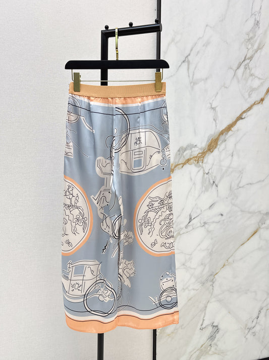 Herm 26ss print straight pants