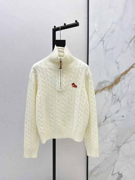 Ralp 26ss zip-up cable sweater