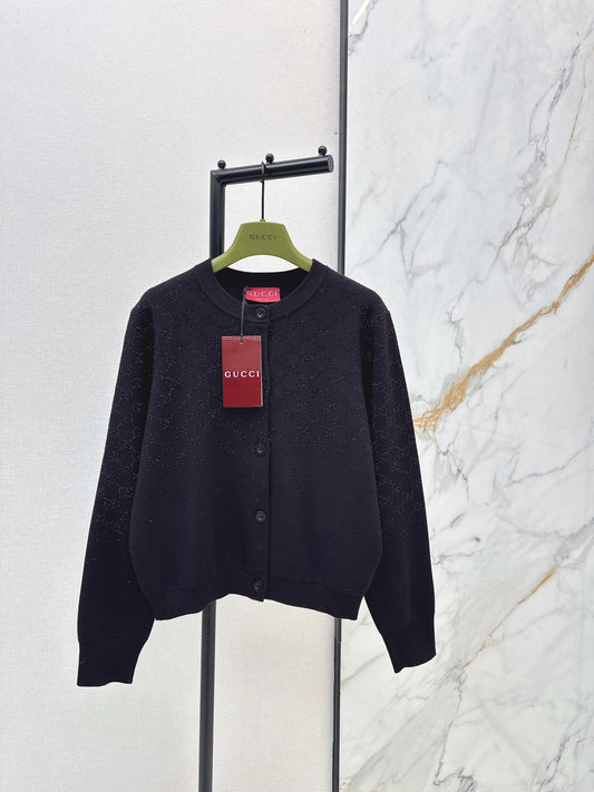 Gucc 26ss metallic cardigan