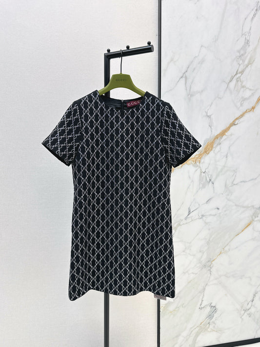 Gucc 26ss rhinestone dress