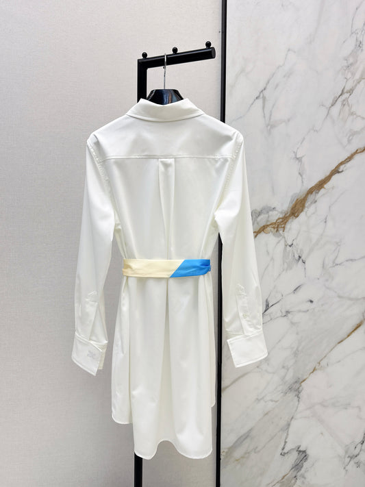 Celi 26ss scarf-detail shirt dress