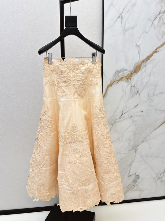 Zimm 26ss lace embroidery skirt