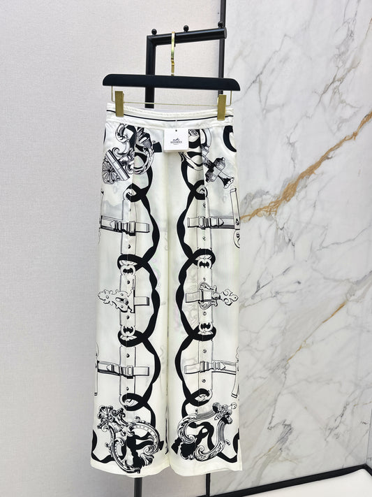 Herm 26ss print silk pants
