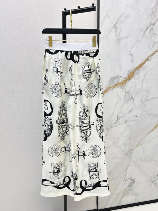 Herm 26ss print silk pants